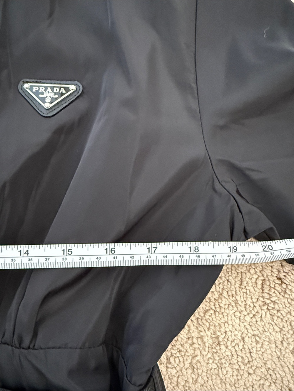 Prada Black Short-Sleeve Polo Zip Dress with Belt - Picture 8 of 11